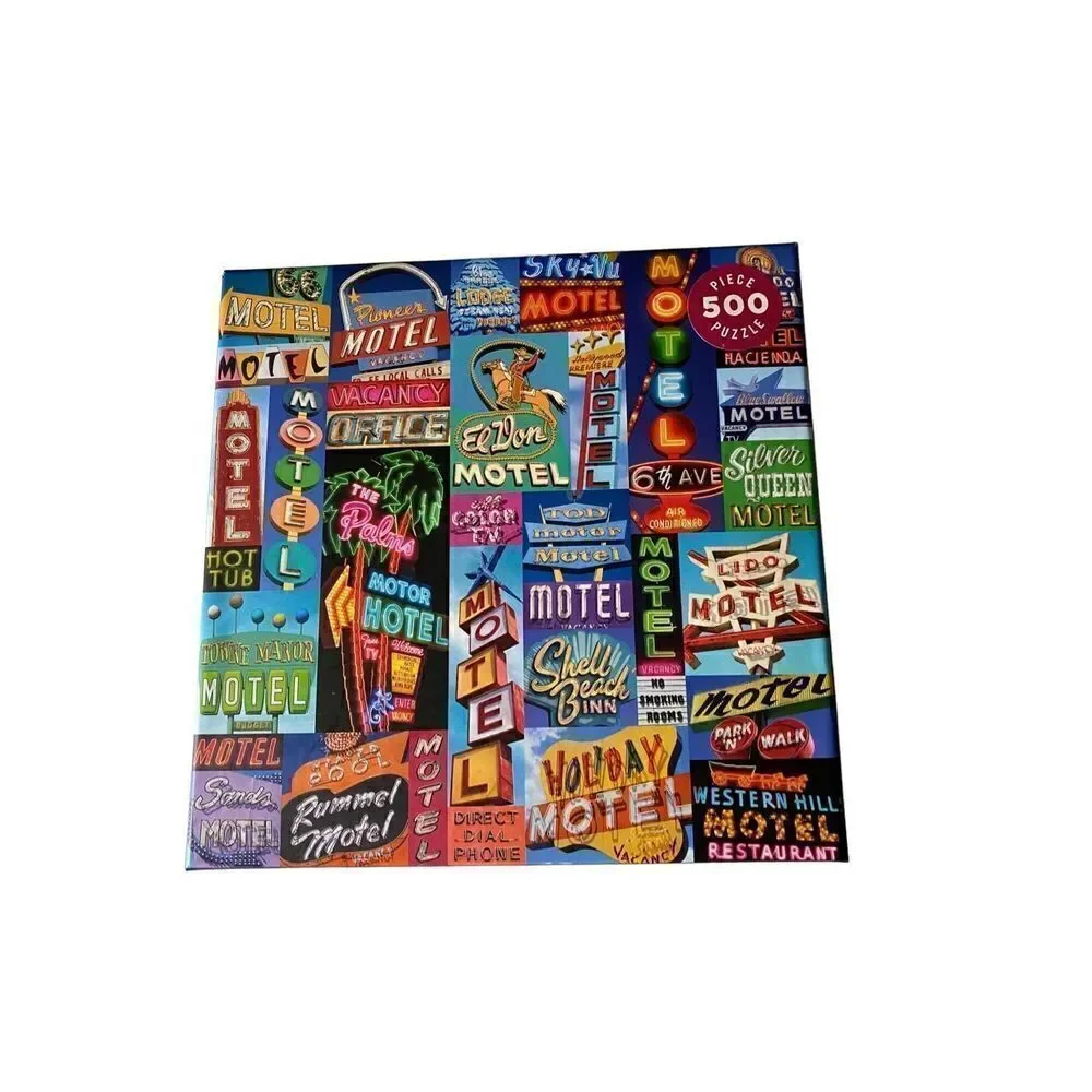Vintage Motel signs 500 piece puzzle complete puzzle 20 x 20